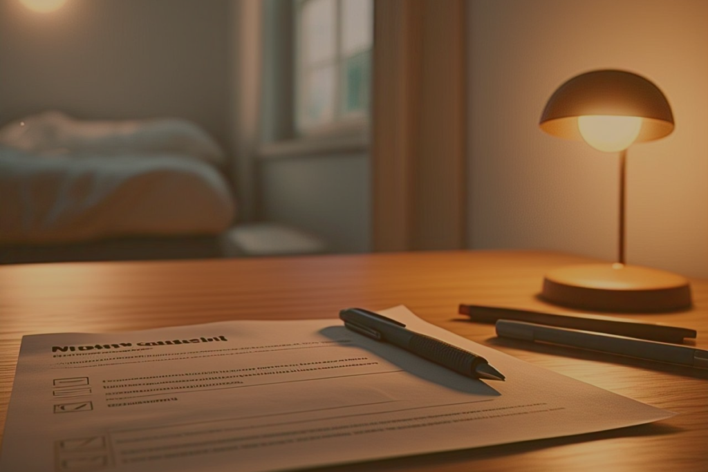 Checklist de hábitos noturnos saudáveis