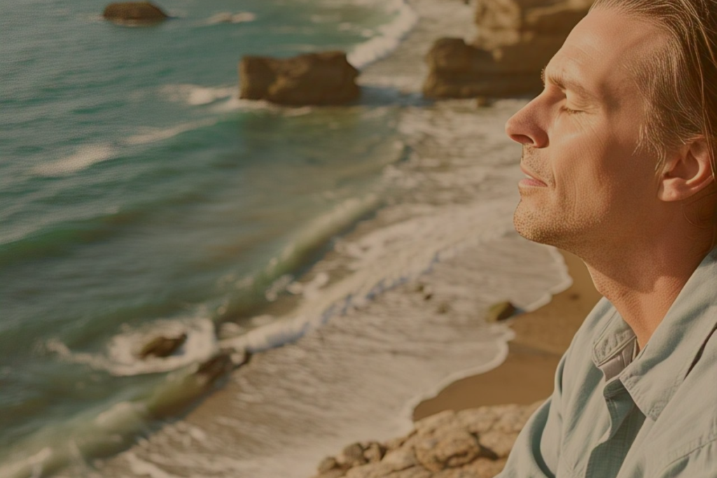 Técnica de respiração profunda para relaxar